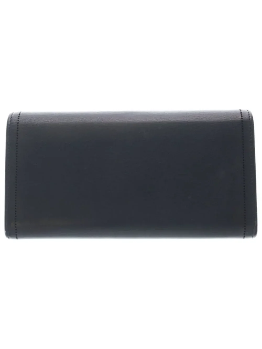 Balenciaga Black Out Classic Continental Perforated Leather Wallet